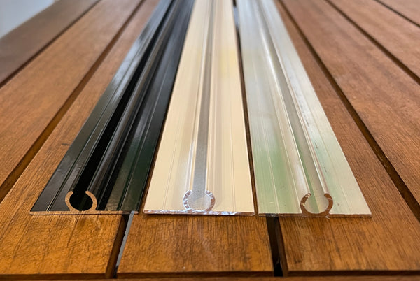 Keder Rope Track - Double Flange 90° All Finishes 3.28FT lengths