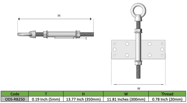 Rafter Roof Bracket Assembly 13/16 Inch Galvanized