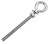 Eye Bolt with Nut & 2 Washers 1/2 Inch - 5.70 Inch thread, overall 9.25 Inch