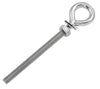 Eye Bolt with Nut & 2 Washers 1/2 Inch - 4.33 Inch thread, overall 6.69 Inch