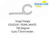 Keder Rope Track - Single Flange 180° All Finishes 3.28FT lengths