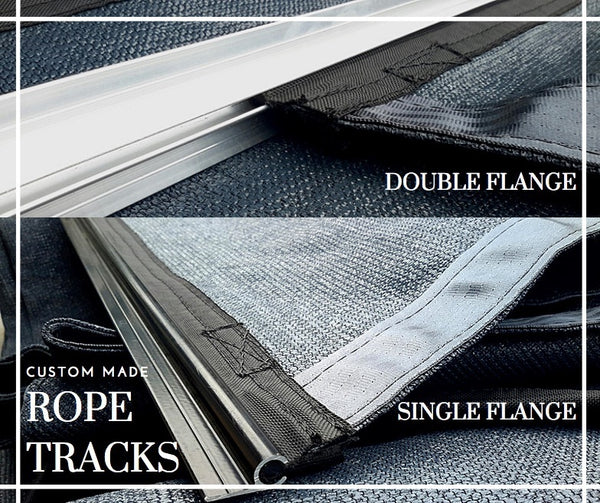 Keder Rope Track - Double Flange 90° All Finishes 3.28FT lengths