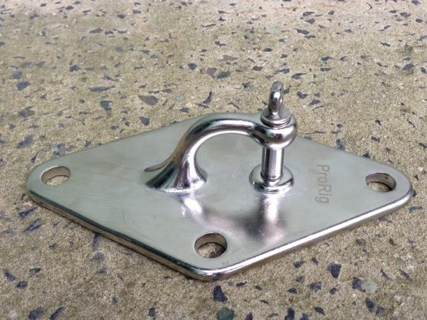 Pad Eye Diamond Shackle Wall Plate Extra Heavy Duty Wall Plate 180mm x 110mm