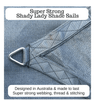 18ft x 18ft Square GREY The Shady Lady Shade Sail Range