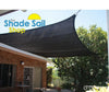 19.6ft x 22.9ft Rectangle BLACK The Shady Lady Shade Sails Range