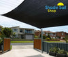 13.1ft x 13.1ft Square BLACK The Shady Lady Shade Sail Range