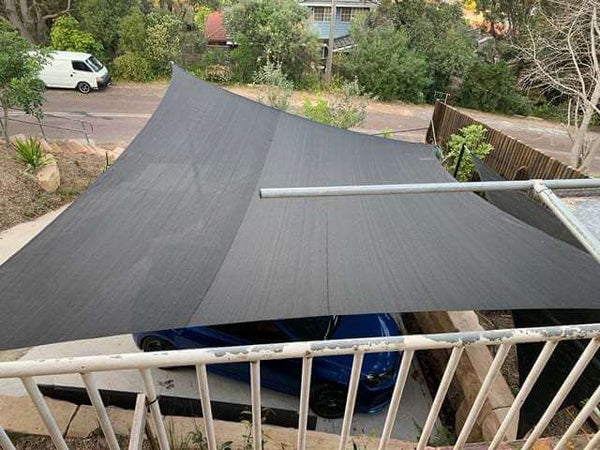 18ft x 18ft Square BLACK The Shady Lady Shade Sail Range