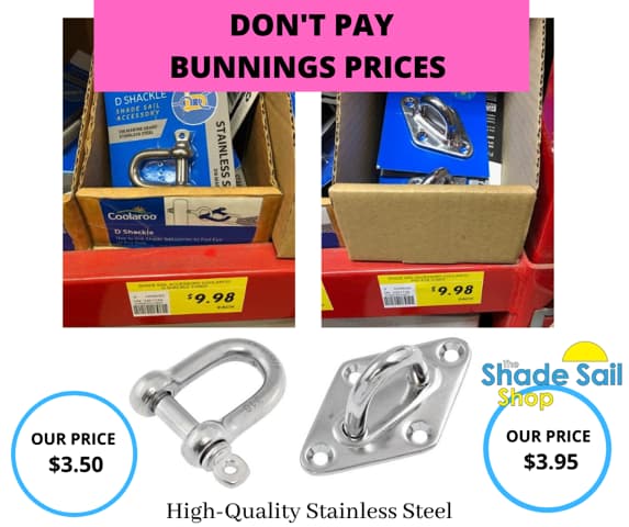 Dee shackle Forged 3/8 inch (10mm) stainless steel marine grade 316