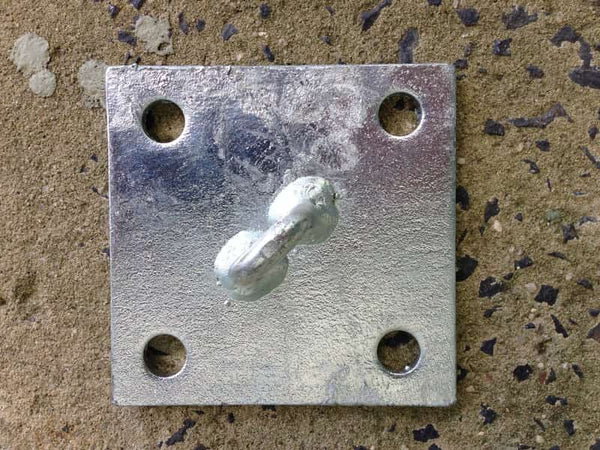 Wall Plate 150mm x 150mm Diagonal Galvanised