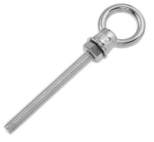 Eye Nut Bolt 3/8 Inch (M10) - 7.87 Inch thread, overall 9.84 Inch