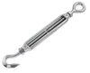 Turnbuckle 3/8 inch (10mm) Hook Eye stainless steel 316 (Electropolished)