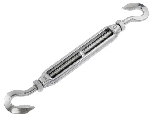 Turnbuckle 1/4 inch (6mm) Hook Hook stainless steel (Electropolished)