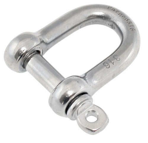 Dee shackle Forged 1/4 inch 6mm stainless steel 316