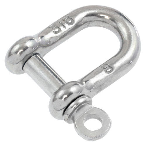 Dee shackle Forged 5/16 inch (8mm) stainless steel marine grade 316