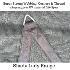 9.8ft x 13.1ft Rectangle BLACK The Shady Lady Range