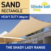 11.4ft x 13.1ft Rectangle SAND The Shady Lady Shade Sail Range