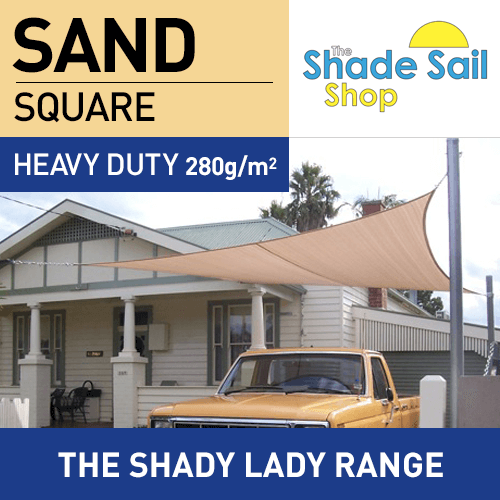 14.7ft x 14.7ft Square SAND The Shady Lady Range