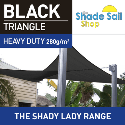 9.8ft x 9.8ft x 9.8ft BLACK Triangle The Shady Lady Range