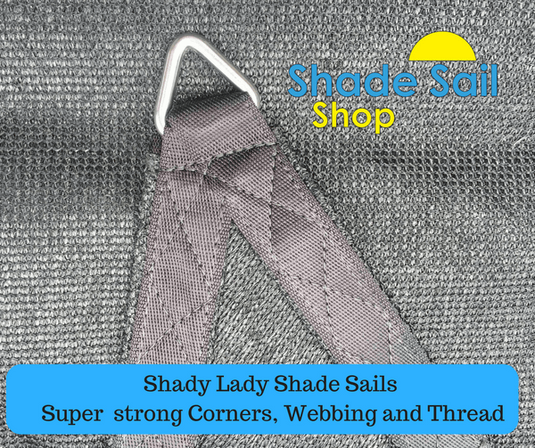 9.8ft x 9.8ft x 9.8ft GREY Triangle The Shady Lady Range