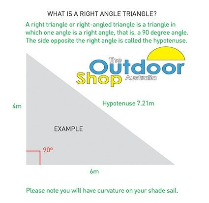9.8ft x 16.4ft x 16.4ft Triangle BLACK The Shady Lady Range