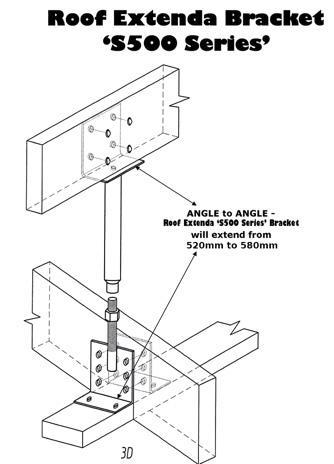 S500 Series Roofing Extenda Bracket with Weather Seal