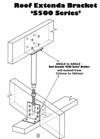 S300 Series Roofing Extenda Bracket with Weather Seal