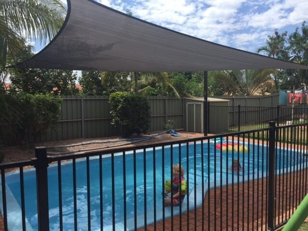 11.8ft x 11.8ft Square GREY The Shady Lady Range