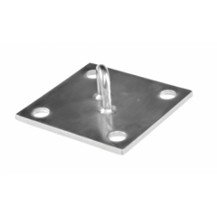 Wall Plate square 3.93 x 3.93 In Horizontal 316 Stainless Steel 100x100mm